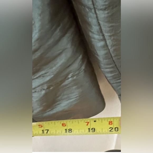 Women’s All Season Coat Spanner Metallic Teal Brown Waist Length Medium Jacket - Picture 8 of 8